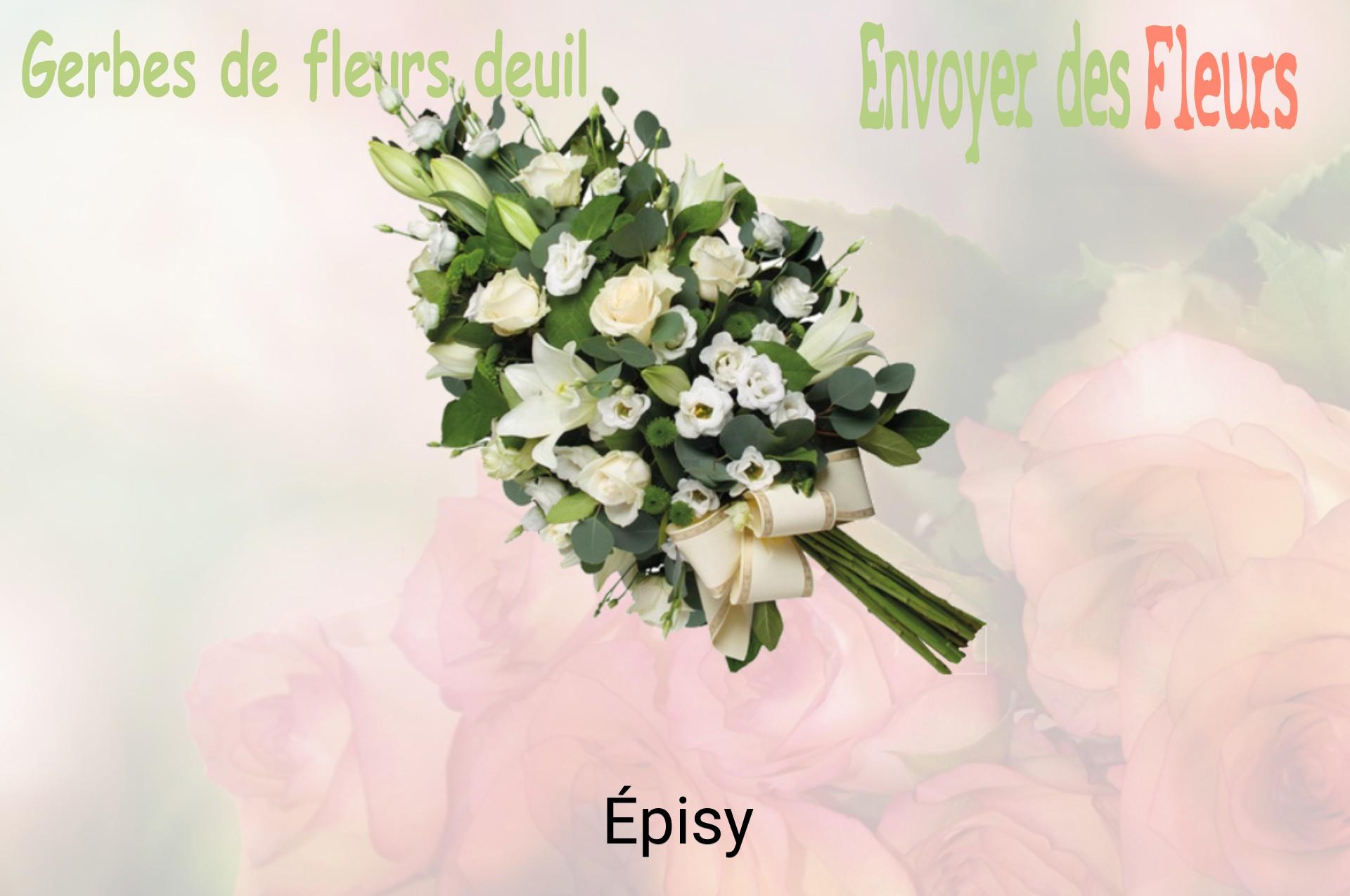 Gerbe de fleurs de deuil livrée à Épisy